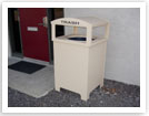 commercial trash can