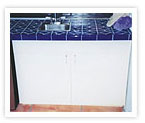 base cabinet with tile