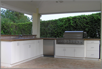 Outdoor Kitchen Grill Base Installed