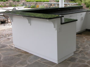 Outdoor Kitchen Bar Installed