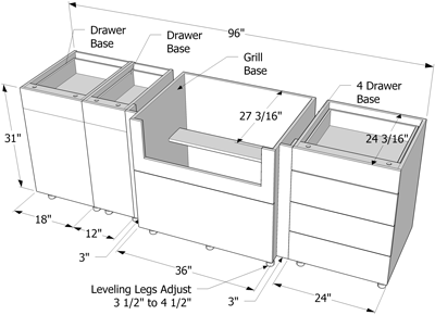Outdoor Kitchen Package C - 96