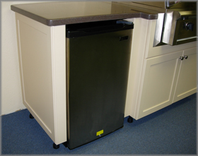 Outdoor Kitchen Refrigerator End Panel Installed