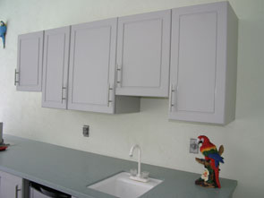 Outdoor Kitchen Wall Cabinets Installed
